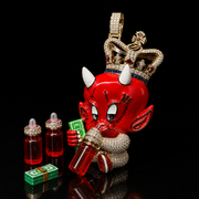 Iced Out Cartoon Devil Pendant in 925 Sterling Silver & Moissanite
