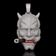 VVS1 Moissanite Iced Out Monster Pendant – 925 Sterling Silver