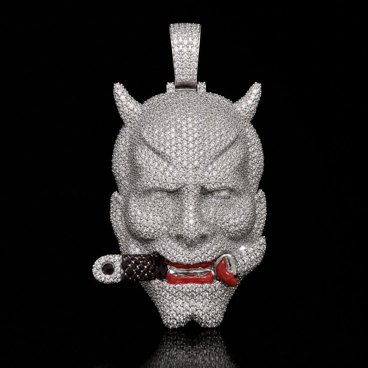VVS1 Moissanite Iced Out Monster Pendant – 925 Sterling Silver
