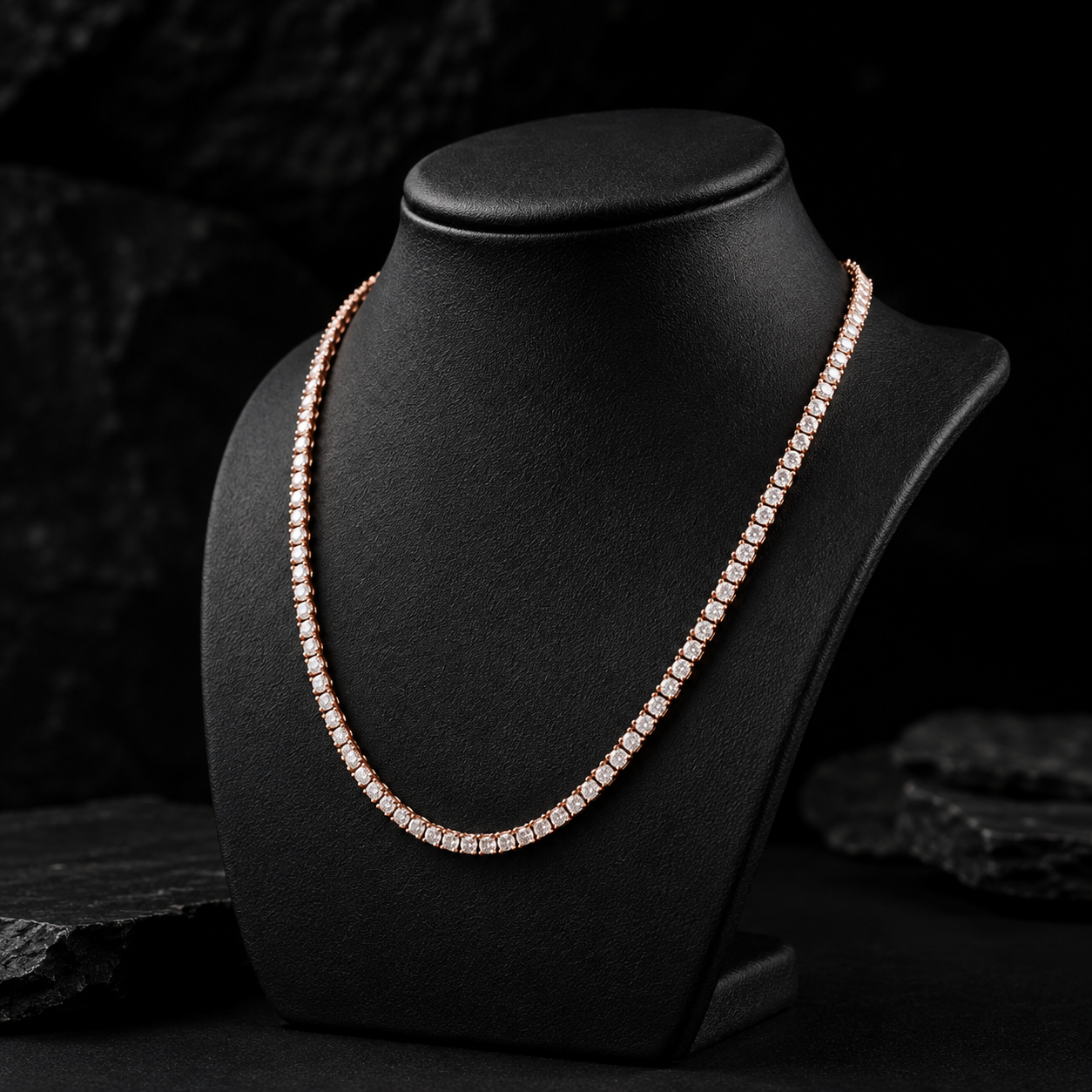 VVS Moissanite Iced Out Tennis Chain in 925 Sterling Silver – Unisex Luxury Necklace