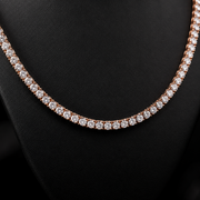 VVS Moissanite Iced Out Tennis Chain in 925 Sterling Silver – Unisex Luxury Necklace