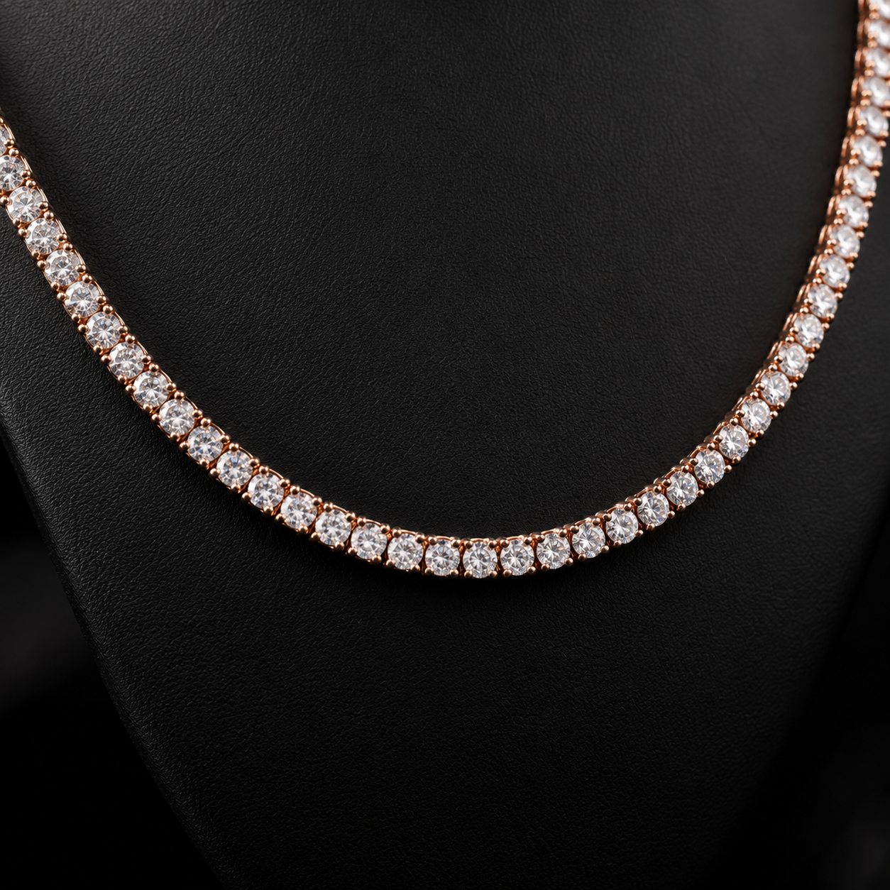 VVS Moissanite Iced Out Tennis Chain in 925 Sterling Silver – Unisex Luxury Necklace