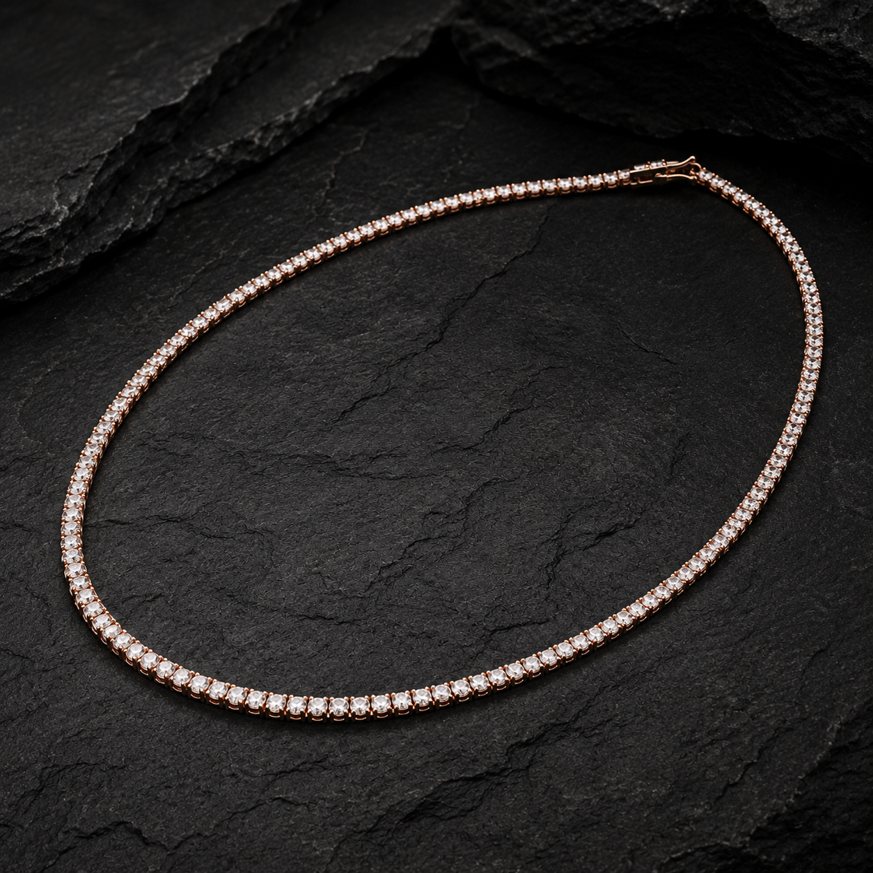 VVS Moissanite Iced Out Tennis Chain in 925 Sterling Silver – Unisex Luxury Necklace