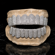 Full Set Iced Out VVS Moissanite Grillz in 925 Sterling Silver
