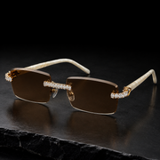 Pear Cut Moissanite Gradient Photochromic Sunglasses Side Angle