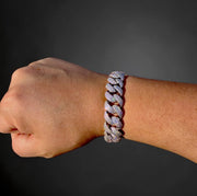 VVS1 Moissanite Cuban Link Bracelet | 925 Sterling Silver | ONYX RATAN