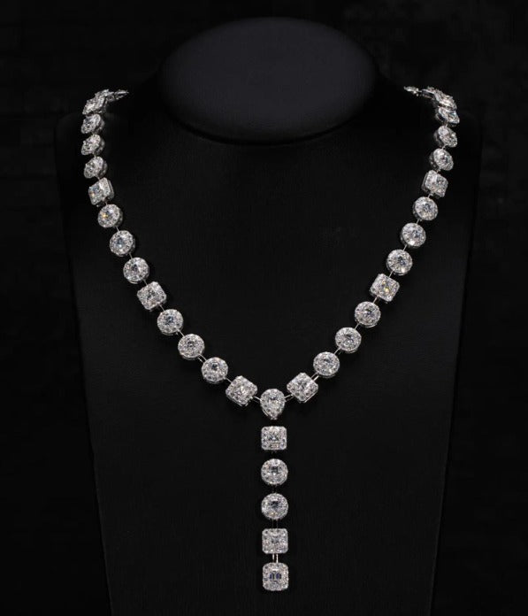 Mix Shape Lab-Grown Diamond Choker Necklace | Eco-Friendly Bridal Wedding Jewelry | 925 Silver & Solid Gold | ONYX RATAN