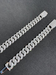 VVS1 Moissanite Cuban Link Bracelet | 925 Sterling Silver | ONYX RATAN