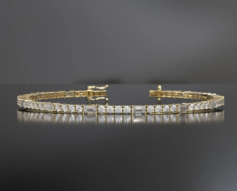 Solid Gold VVS Moissanite Tennis Bracelet | ONYX RATAN