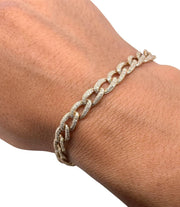 Onyx Ratan | 14K Gold Diamond Cuban Bracelet