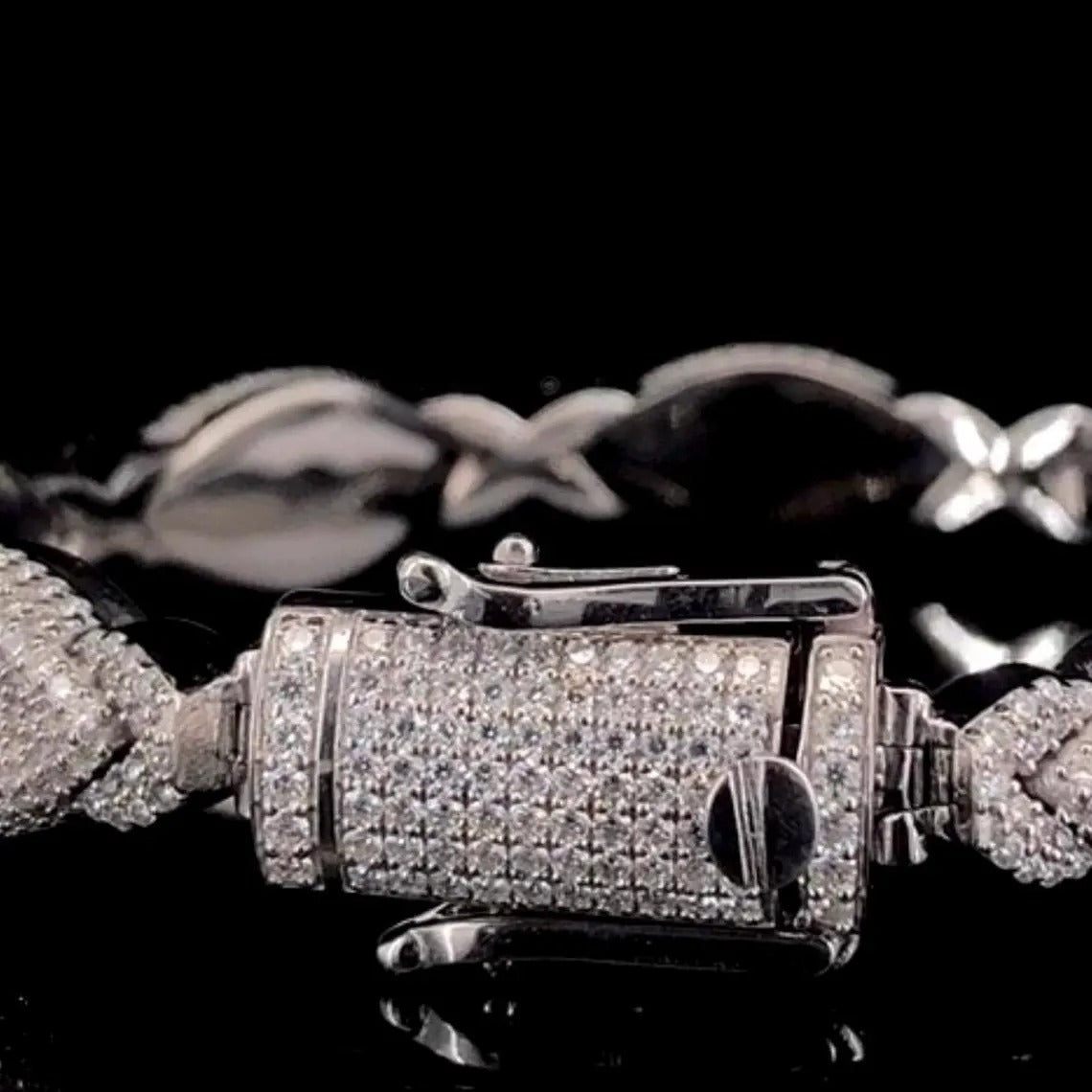 Iced Out Evil Eye Bracelet – VVS1 Moissanite 925 Silver | ONYX RATAN