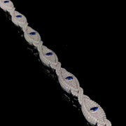 Iced Out Evil Eye Bracelet – VVS1 Moissanite 925 Silver | ONYX RATAN