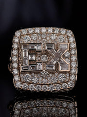 Custom Diamond Initial Ring – 14K Gold Iced Out | ONYX RATAN