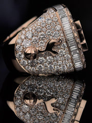 Custom Diamond Initial Ring – 14K Gold Iced Out | ONYX RATAN