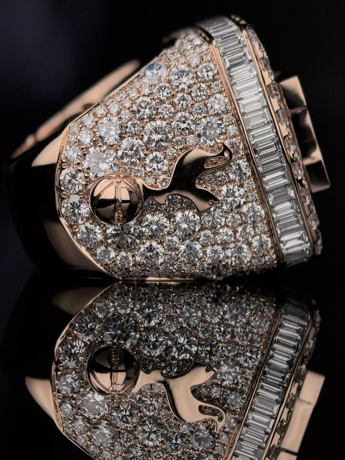 Custom Diamond Initial Ring – 14K Gold Iced Out | ONYX RATAN