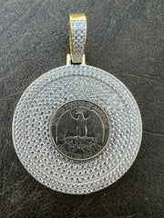 Large Iced Out Moissanite Medallion Pendant – 925 Silver | ONYX RATAN