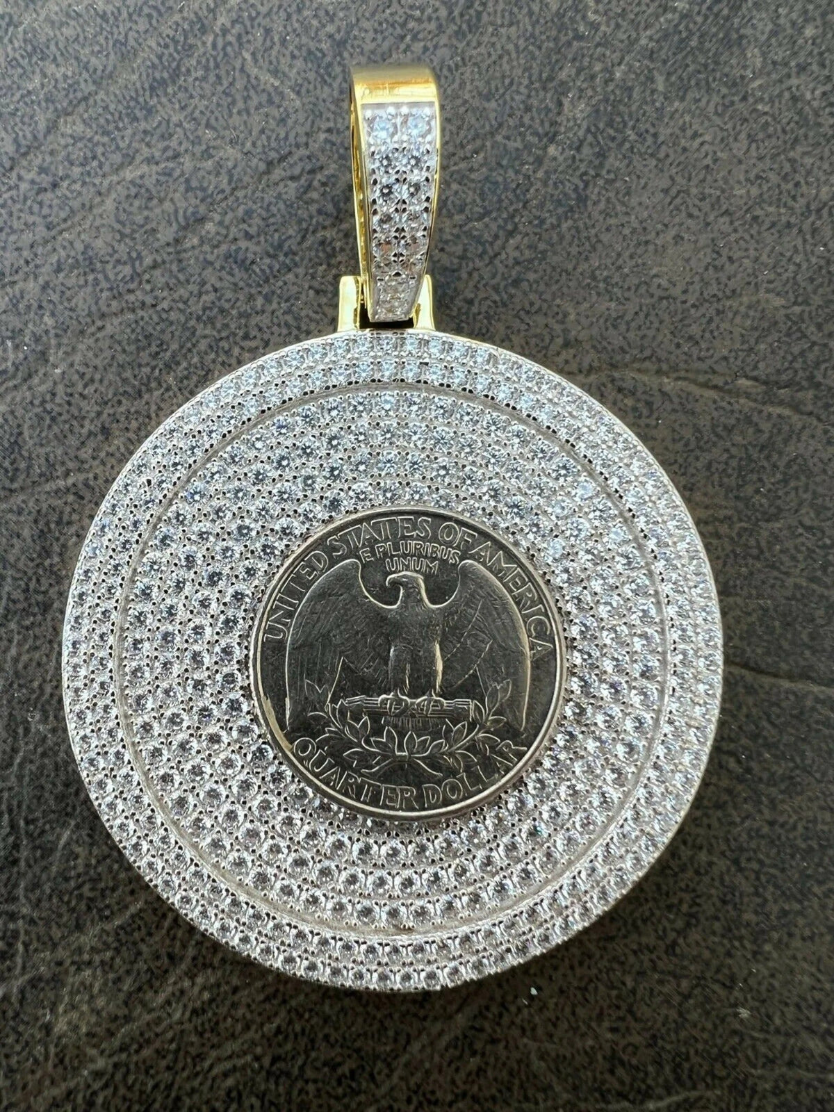Large Iced Out Moissanite Medallion Pendant – 925 Silver | ONYX RATAN
