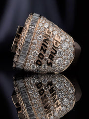 Custom Diamond Initial Ring – 14K Gold Iced Out | ONYX RATAN