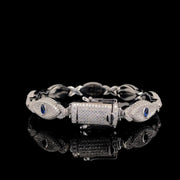 Iced Out Evil Eye Bracelet – VVS1 Moissanite 925 Silver | ONYX RATAN