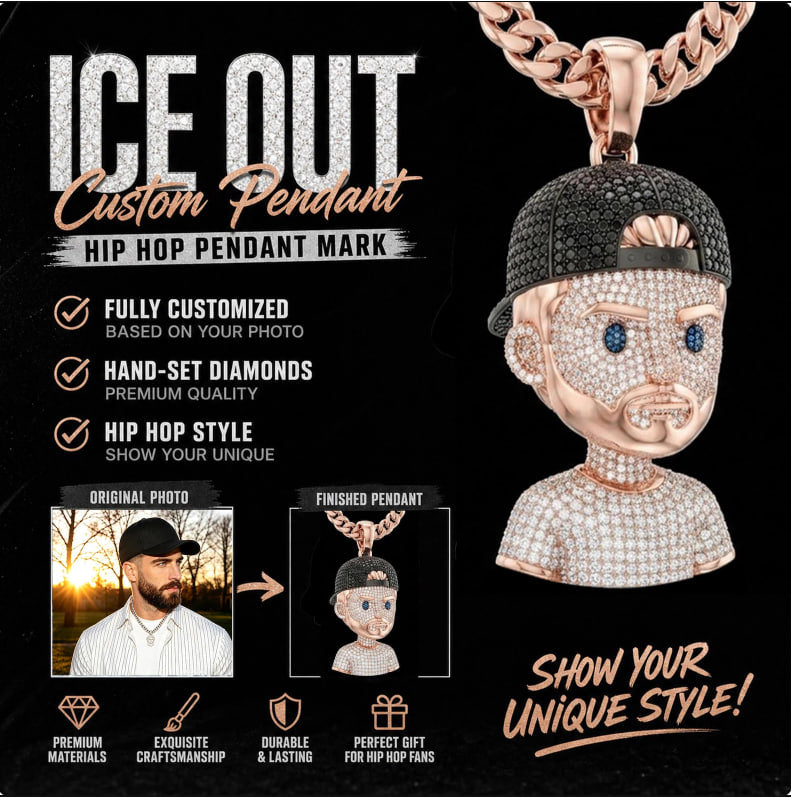 Onyx Ratan | Iced Out Berserk Behelit Anime Pendant