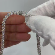 Moissanite Tennis Necklace D VVS, 14KT White Gold, 20 Inch