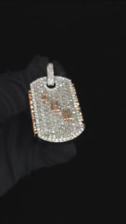 Iced Out Moissanite Dog Tag Pendant | ONYX RATAN